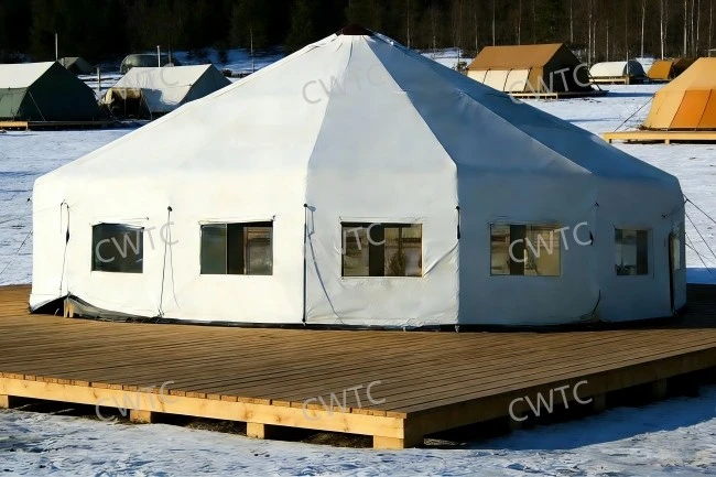 inflatable glamping tent-yurt style-exterior